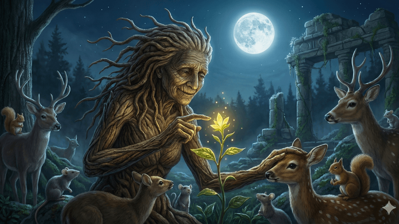 月の種とルミナ:小さな森の子守歌