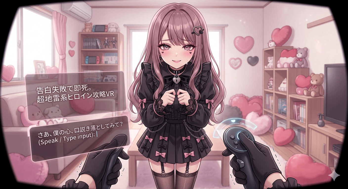 告白失敗で即死…超地雷系ヒロインを攻略する命がけのVR恋愛ゲーム!